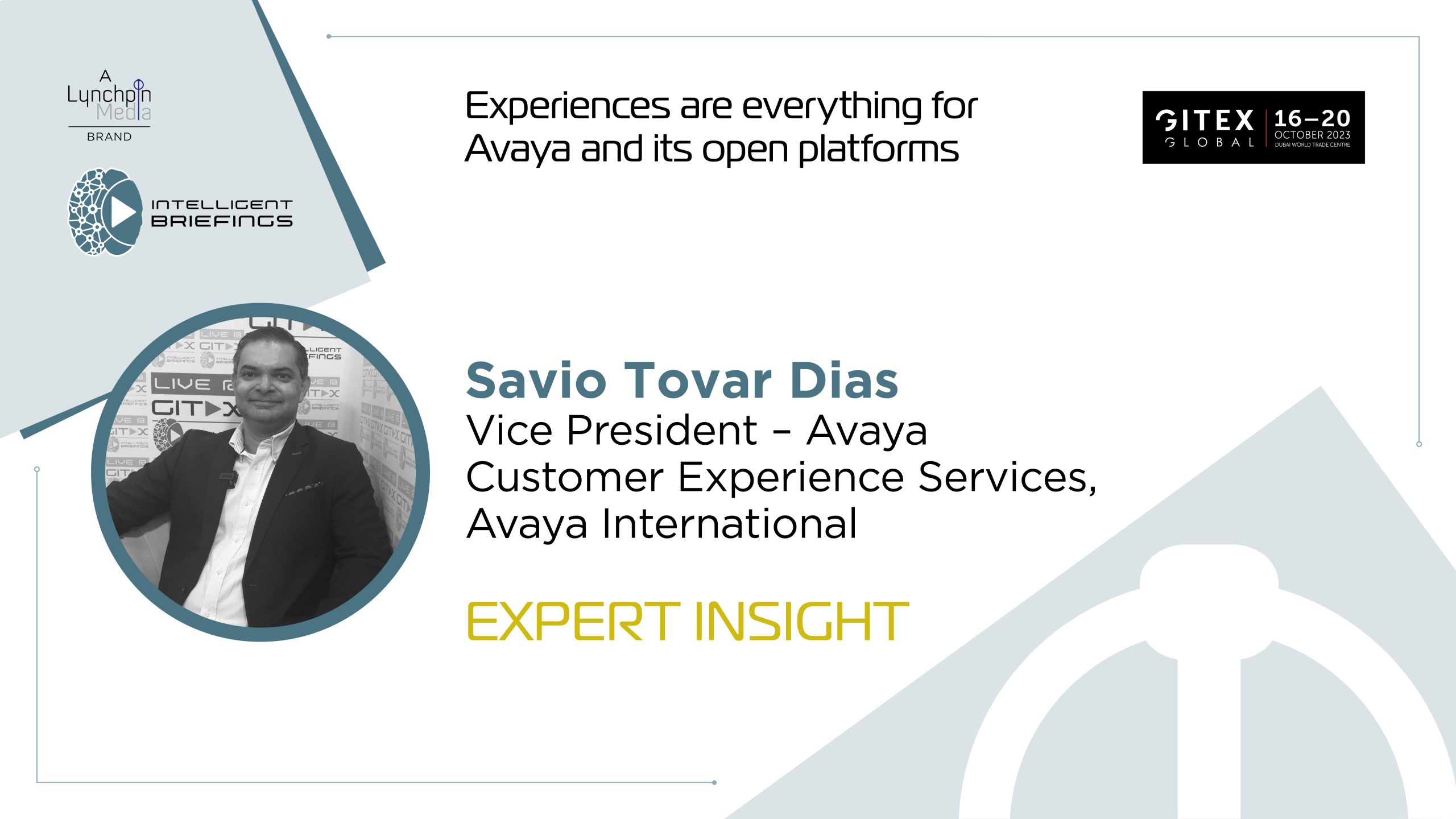 GITEX 2023: Savio Tovar Dias, Vice President, Avaya Customer Experience Services, Avaya International